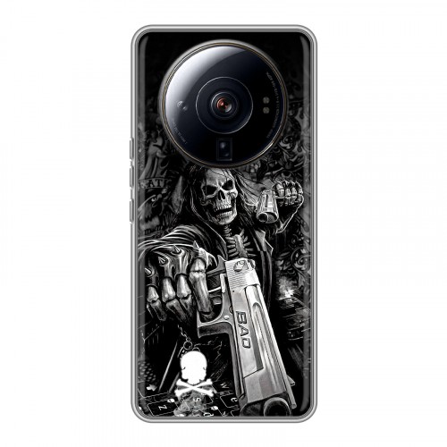 Дизайнерский силиконовый чехол для Xiaomi 12S Ultra Скелет