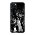 Дизайнерский силиконовый чехол для Iphone 15 Plus Скелет