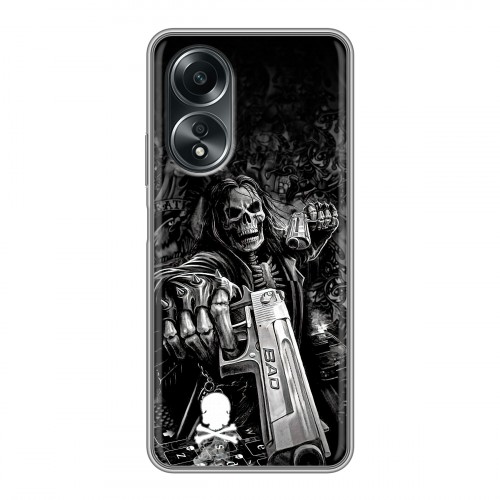 Дизайнерский силиконовый чехол для OPPO A58 4G Скелет