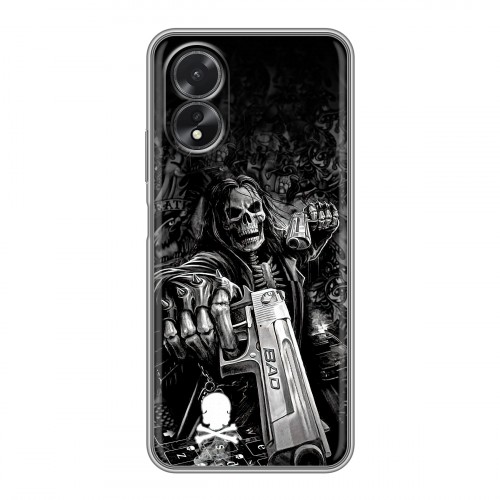 Дизайнерский силиконовый чехол для OPPO A38 4G Скелет