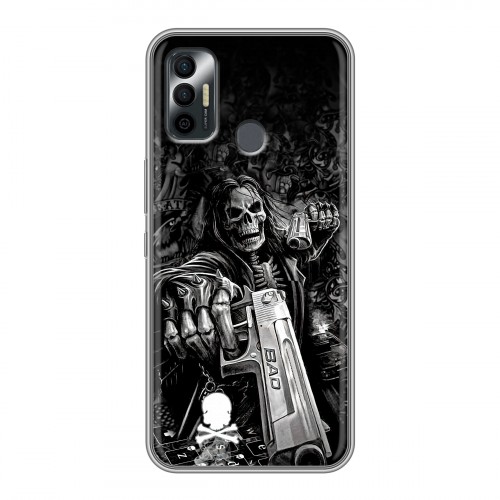Дизайнерский силиконовый чехол для Tecno Spark 7 Скелет