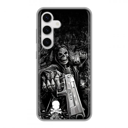 Дизайнерский силиконовый чехол для Samsung Galaxy S24 Скелет