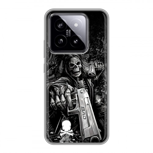 Дизайнерский силиконовый чехол для Xiaomi 14 Скелет