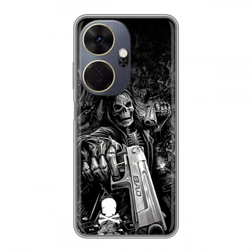 Дизайнерский силиконовый чехол для Itel P55 Plus Скелет