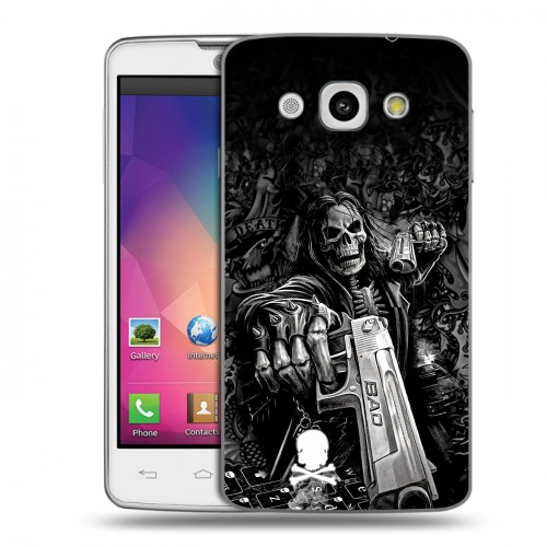 Дизайнерский пластиковый чехол для LG L60 Скелет
