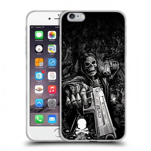 Дизайнерский силиконовый чехол для Iphone 6 Plus/6s Plus Скелет