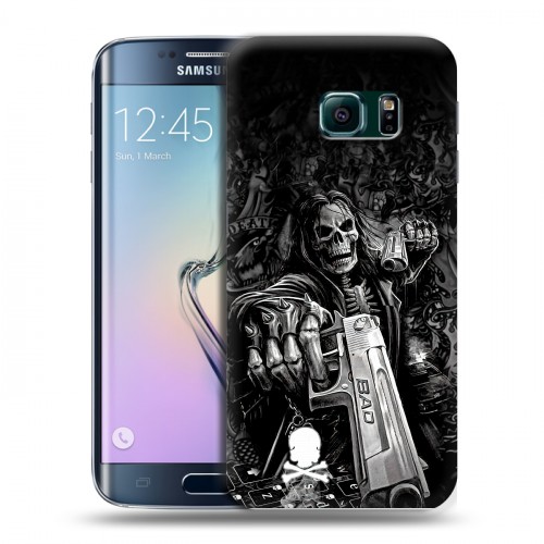Дизайнерский силиконовый чехол для Samsung Galaxy S6 Edge Скелет