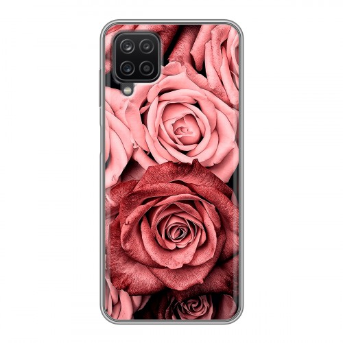 Дизайнерский силиконовый чехол для Samsung Galaxy A12 Цветы розы