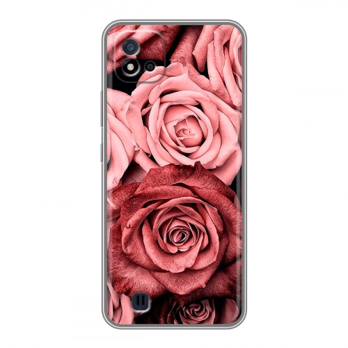 Дизайнерский силиконовый чехол для Realme C20 Цветы розы
