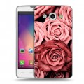 Дизайнерский пластиковый чехол для LG L60 Цветы розы