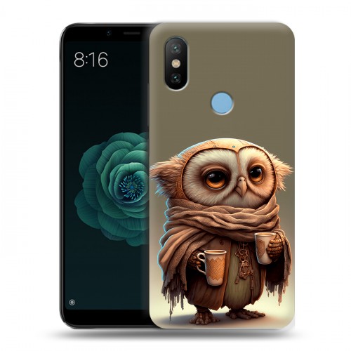 Дизайнерский силиконовый чехол для Xiaomi Mi A2 Сова