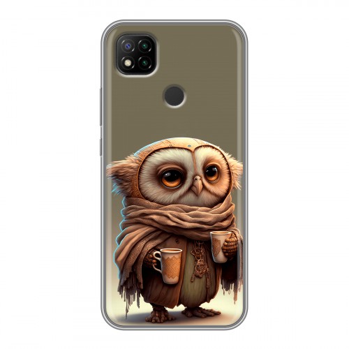 Дизайнерский силиконовый чехол для Xiaomi RedMi 9C Сова