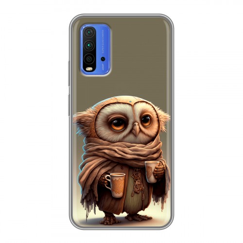 Дизайнерский силиконовый чехол для Xiaomi RedMi 9T Сова
