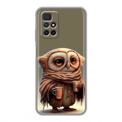 Дизайнерский силиконовый чехол для Xiaomi Redmi 10 Сова