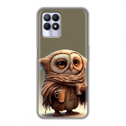 Дизайнерский силиконовый чехол для Realme 8i Сова
