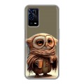 Дизайнерский силиконовый с усиленными углами чехол для OPPO A55 Сова