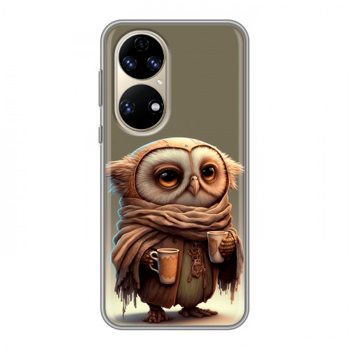 Дизайнерский силиконовый чехол для Huawei P50 Pro Сова