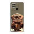 Дизайнерский силиконовый чехол для Xiaomi Redmi 10C Сова