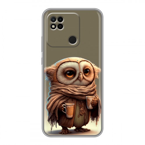 Дизайнерский силиконовый чехол для Xiaomi Redmi 10A Сова