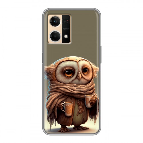 Дизайнерский силиконовый чехол для OPPO Reno7 Сова