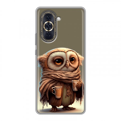 Дизайнерский силиконовый с усиленными углами чехол для Huawei Nova 10 Сова