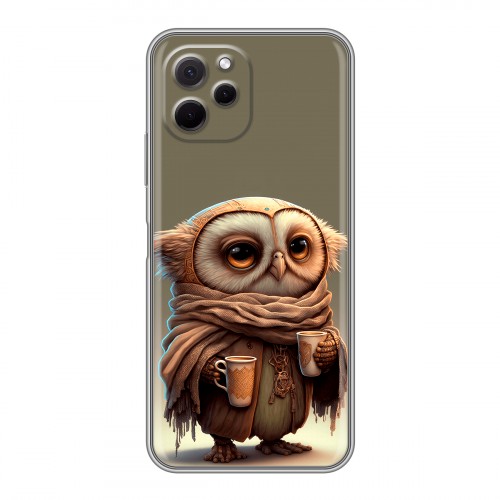 Дизайнерский силиконовый с усиленными углами чехол для Huawei Nova Y61 Сова