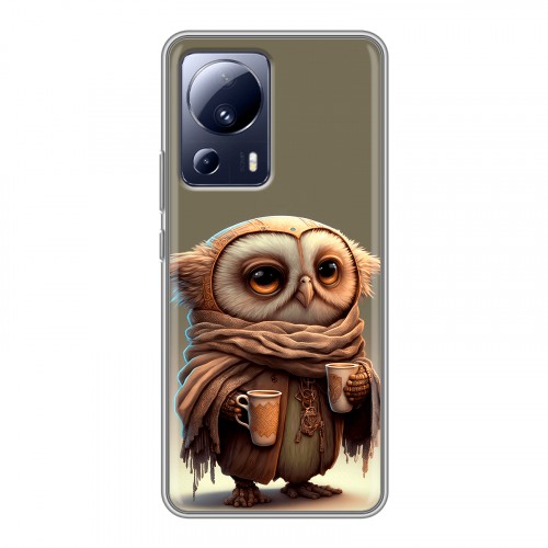 Дизайнерский силиконовый чехол для Xiaomi 13 Lite Сова