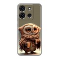 Дизайнерский силиконовый чехол для Infinix Smart 7 Сова