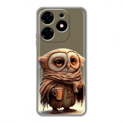 Дизайнерский силиконовый с усиленными углами чехол для Tecno Spark 10 Сова