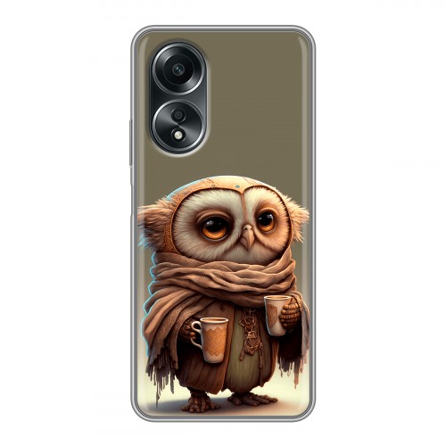 Дизайнерский силиконовый чехол для OPPO A58 4G Сова