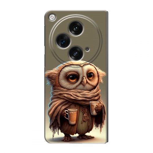 Дизайнерский пластиковый чехол для OPPO Find N3 Сова
