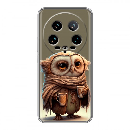 Дизайнерский силиконовый чехол для Xiaomi 14 Ultra Сова