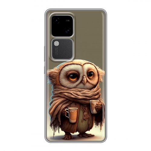 Дизайнерский силиконовый чехол для Vivo V30 5G Сова