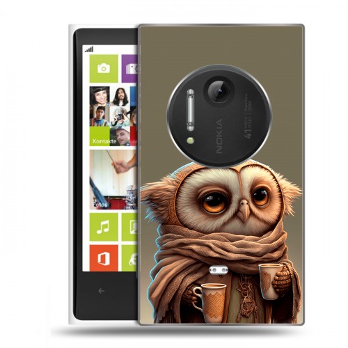 Дизайнерский силиконовый чехол для Nokia Lumia 1020 Сова