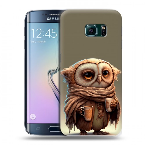 Дизайнерский силиконовый чехол для Samsung Galaxy S6 Edge Сова