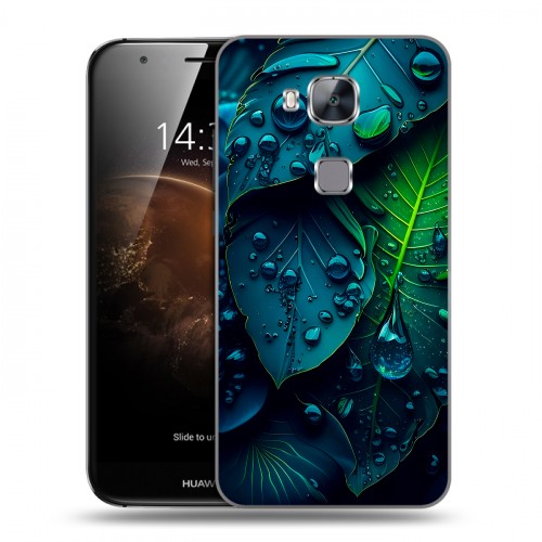 Дизайнерский пластиковый чехол для Huawei G8 Листья