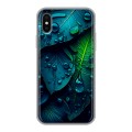 Дизайнерский силиконовый чехол для Iphone x10 Листья