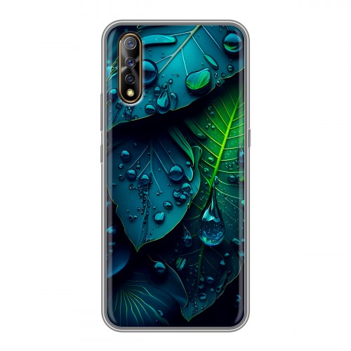 Дизайнерский силиконовый с усиленными углами чехол для Vivo V17 Neo Листья