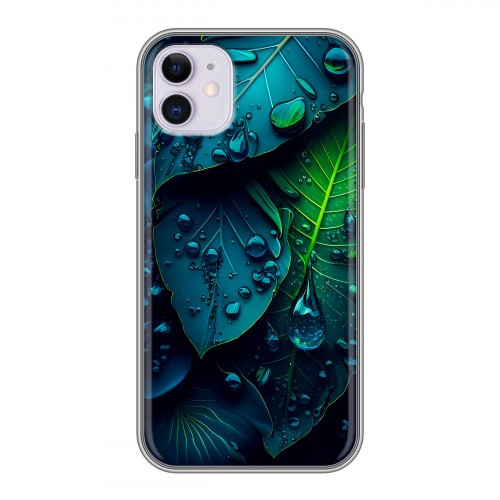 Дизайнерский силиконовый чехол для Iphone 11 Листья