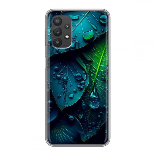 Дизайнерский силиконовый чехол для Samsung Galaxy A32 Листья