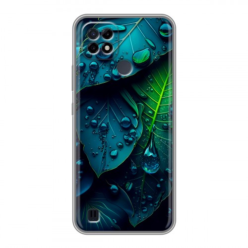 Дизайнерский силиконовый чехол для Realme C21 Листья