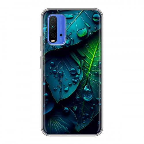 Дизайнерский силиконовый чехол для Xiaomi RedMi 9T Листья