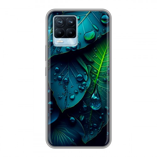 Дизайнерский силиконовый чехол для Realme 8 Листья