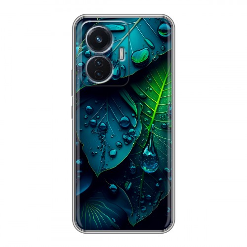 Дизайнерский силиконовый чехол для Vivo T1 Листья