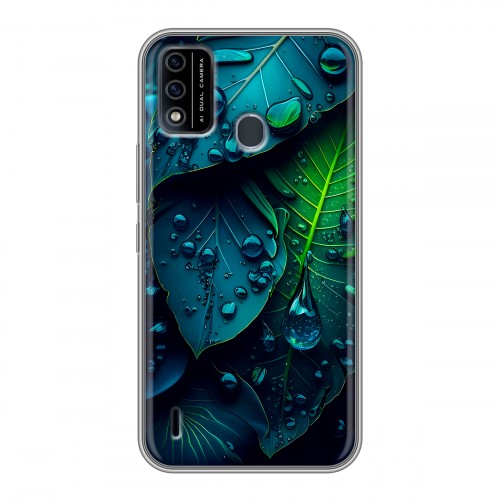 Дизайнерский силиконовый чехол для Itel A48 Листья