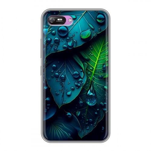 Дизайнерский силиконовый с усиленными углами чехол для Itel A25 Листья