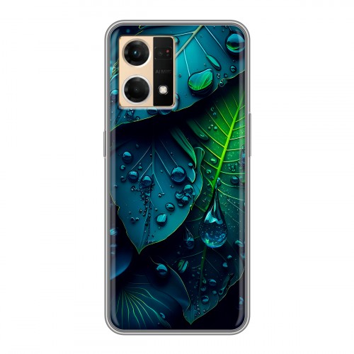 Дизайнерский силиконовый чехол для OPPO Reno7 Листья
