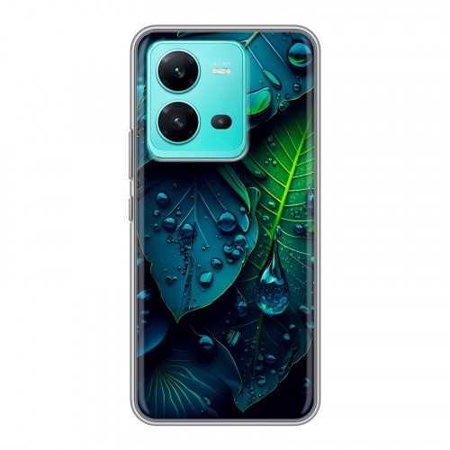 Дизайнерский силиконовый чехол для Vivo V25 Листья