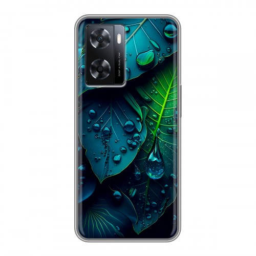 Дизайнерский силиконовый чехол для OPPO A57s Листья