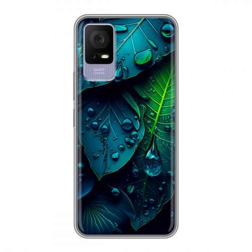 Дизайнерский силиконовый чехол для TCL 405 Листья